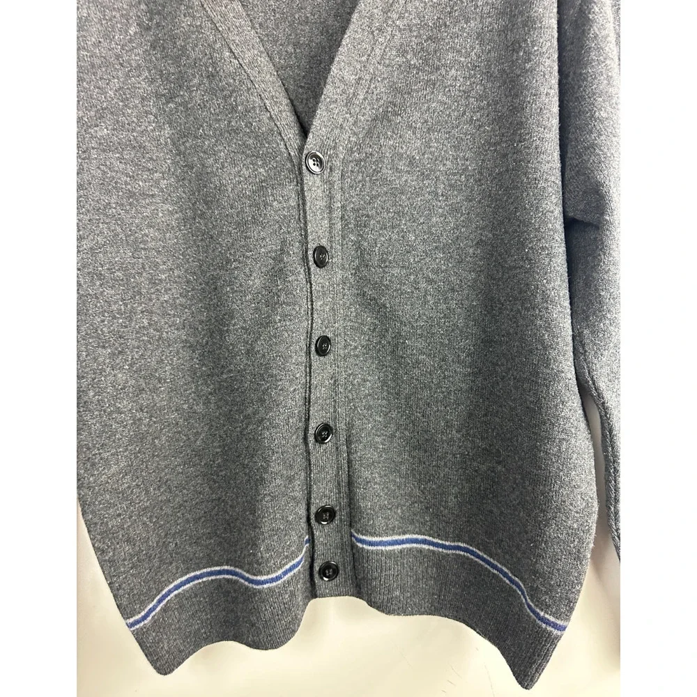 Harry Potter Wizarding World Cardigan Sweater Ravenclaw Lambswool Charcoal Gray - Picture 4 of 13